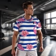 thumbnail image 3 of Wukai Flamingo Print Men's Short-Sleeved Mesh T-Shirt,Quick-Dry Short Sleeve Workout T-Shirt-5X-Large, 3 of 8