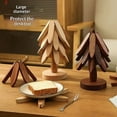 thumbnail image 4 of Natural Wood Tree Trivet Set, Christmas Tree Trivet Set, Wooden Trivets & 1 Stand Like a Christmas Tree, for Hot Dish, Pot, Bowl, Teapot, Hot Pot Set, 4 of 4