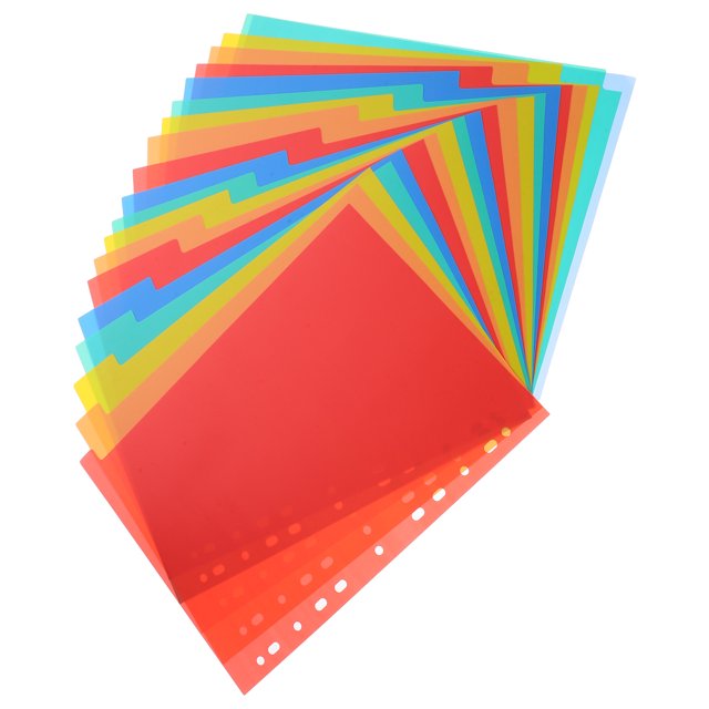 FOMIYES 1Jgo Divisores Para Archivador Con Pestañas Desmontables En Rojo De Polipropileno Resistente