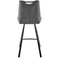 thumbnail image 4 of Home Square 26" Bar Stool in Charcoal Fabric & Black Finish - Set of 2, 4 of 9