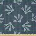 thumbnail image 2 of Ambesonne Floral Fabric by the Yard Microfiber, Abstract Sketch Daisy Petals, 1 Yard, Dark Lavender and Ceil Blue, 2 of 2