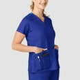 thumbnail image 3 of Wink WonderFLEX Women's Verity V-Neck Scrub Top, Galaxy Blue, XL Regular, 3 of 4