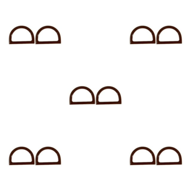 kurtrusly Chic 2Pcs Women Purse Handles Belt Replacement for Tote Purse DIY Handmade brown D shape 5Set