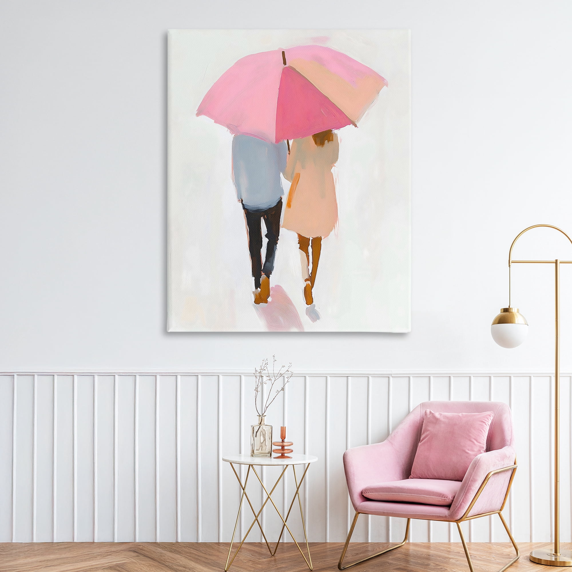 Stupell Industries Couple Stroll Under Umbrella Canvas Wall Art, design by The Prints Vibe