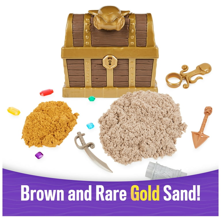 Kinetic Sand Treasure Hunt with 1.25lbs Brown & Rare Gold Shimmer