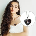 thumbnail image 2 of Jewelry VerPetridure Solar System Planet Galaxy Double Sided Necklace Universe Heart Pendant Necklace, 2 of 5