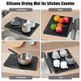 thumbnail image 2 of Lonian Dish Drying Mat for Kitchen Counter, Silicone Drying Mat with Drain Lip for Dishes, Fruits and Vegetables, Black, 2 of 6