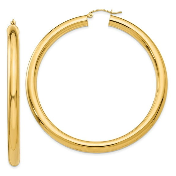 Primal Gold 14 Karat Yellow Gold 5mm Lightweight Hoop Earrings