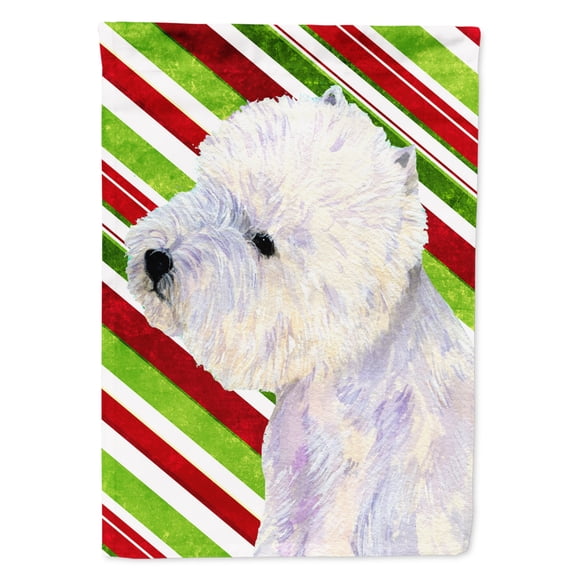 Carolines Treasures LH9225-FLAG-PARENT Westie Candy Cane Holiday Christmas  Flag  multicolor
