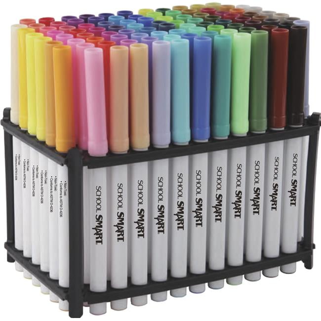 School Smart 1572302 Super Tip Art Markers, Assorted Colors Set of
