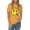 thumbnail image 3 of Oversized Stoned Face Graphic Design Vintage Crewneck Tee - Vintage Mustard 2XL, 3 of 4