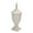 White Tall Fluted Urn Solid Amphora 12" x 12" x 32", variant on DecMode 10" x 26" White Ceramic Tall Fluted Urn Decorative Jars with Grooves and Lid, 1-Piece
