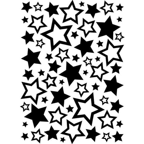 Embossing Folder 4.25"X5.75"-Stars Assortment