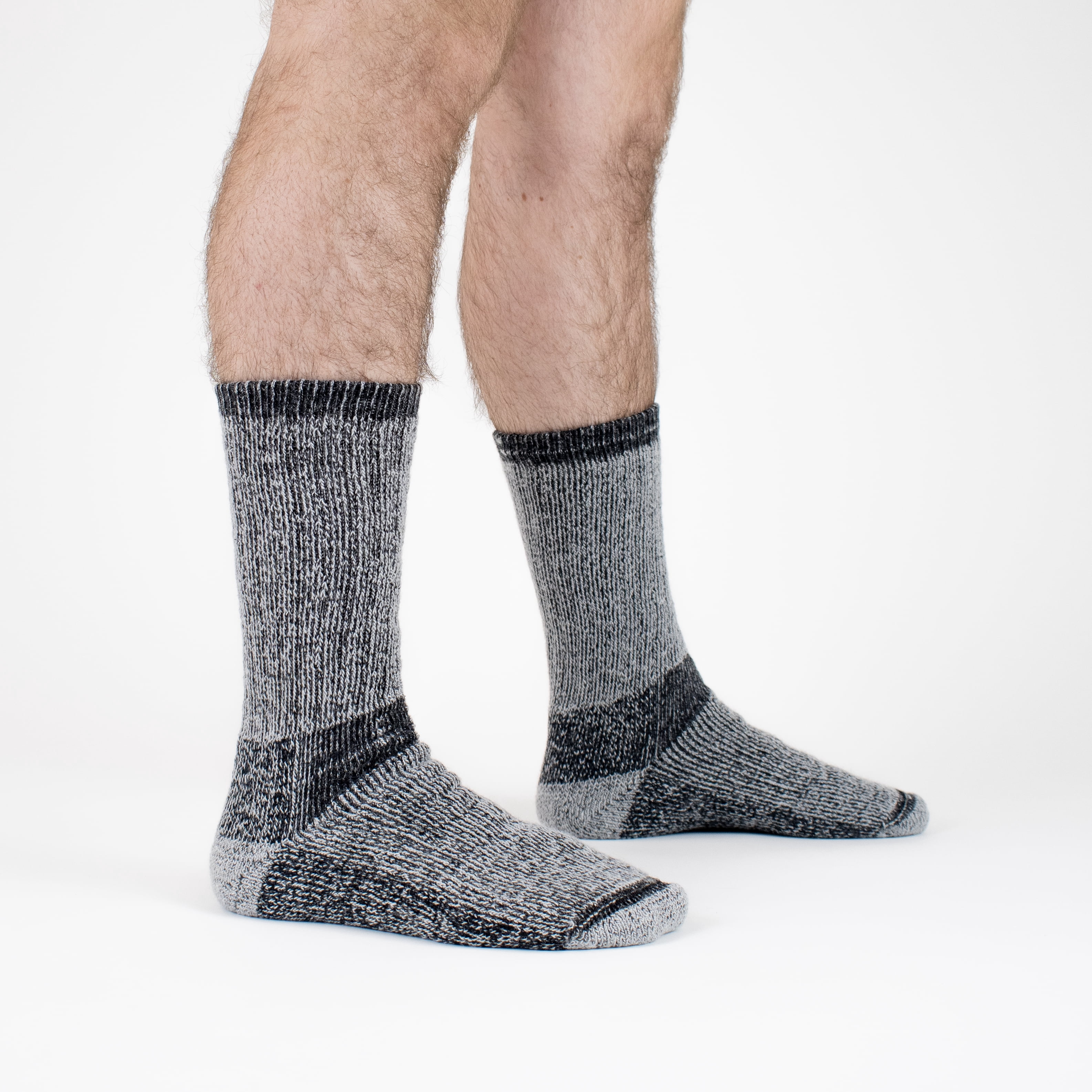Realtree Men's 2-Pair Thermal Socks with Odor Protection (Gray, Size Large)