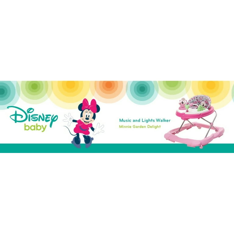 Disney Baby Minnie Mouse Walker Music Lights with Toy Activity Tray Garden Delight Walmart