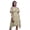 Beige, variant on Bimba Bird Print Cold Shoulder Women Swing Tunic Flutter Sleeve Midi Dress-XXX-Large