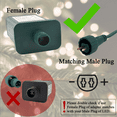 thumbnail image 3 of 29V 0.207A Power Supply Class 2 LED Transformer LED Raintight IP44 US Plug Adapter, Seasonal-Use LED Driver for LED String Light, Holiday Lighting, Christmas X-Mas Tree  TS-60W290V - Right Positive, 3 of 5