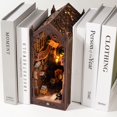 thumbnail image 4 of SUTENGDA DIY Mini Bookstore Wooden Model Kit  Handcrafted Cabin Decoration with LED Lights  Perfect Christmas Gift for DIY Enthusiasts, 4 of 9