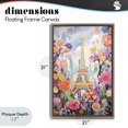 thumbnail image 4 of Stupell Industries Modern Eiffel Tower Surrounded By Florals Brown Floating Frame Canvas Art, 21 x 31, by Creative Studio, 4 of 8