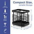 thumbnail image 7 of FiveBox Toothbrush Holders for Bathroom, Stainless Steel Electric Toothbrush Holder, Shower Tooth Brushing Toothpaste Organizer, Tooth Brush Counter Organization for Countertop, Shower, Sink, Black, 7 of 7