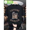 thumbnail image 1 of 1 Pce de T-Shirt Graphique Rétro de Marchand de Café - Chemise Vintage Noire avec un Design de Machine à Café, Fabriqué à Partir de 100 % de Matière Lourde, Perf, 1 of 5