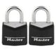 thumbnail image 1 of Candado Master Lock negro de aluminio 3/4 de pulgada de ancho 2 unidades, 1 of 7