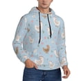 thumbnail image 2 of Sikiie Funny Chicken Men's Hoodie, Essentials Hoodie, Sweatshirt, Pullover Hooded Sweatshirt for Men-4X-Large, 2 of 7