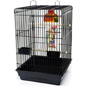 Penn-Plax Starter Cage Kit with Accessories For Birds, Black - Small 27.8 in