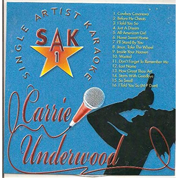 Carrie Underwood Country Karaoke Cdg 16 Songs Last Name Jesus Take The Wheel Walmart Com Walmart Com walmart
