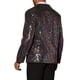 thumbnail image 3 of BLAZER DE LENTEJUELAS CHIC INSPIRADOR PARA HOMBRE, CON SOLAPA PICO, EN COLOR BLOQUE BRILLANTE Y RELUCIENTE, TAMAÑO L, MULTICOLOR, 3 of 5