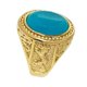 thumbnail image 4 of Anillo de acero inoxidable Zulema para hombre de patrón de dragón vintage de gema azul ovalada, 4 of 8