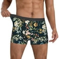 thumbnail image 2 of Cauagu Watercolor Floral Print Boxer Briefs for Men,Comfortable Breathable Men's Underwear Moisture Wicking Underpants -XX-Large, 2 of 8