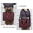 thumbnail image 6 of FORMRS 16" Laptop Bag Carrying Sleeve Case with Handle Travel Shoulder Briefcase, Deep Red Leopard Pattern, 6 of 8