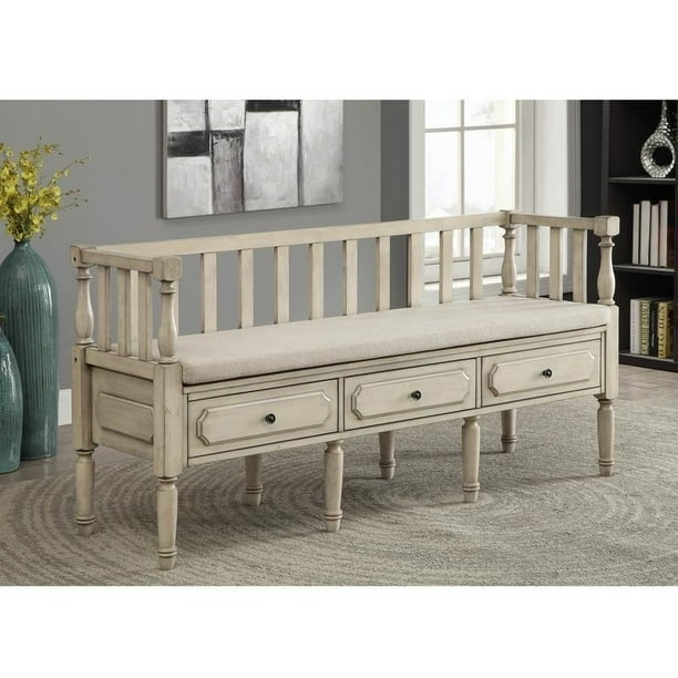 Simpli Home Acadian Entryway Storage Bench Walmart Com Walmart Com