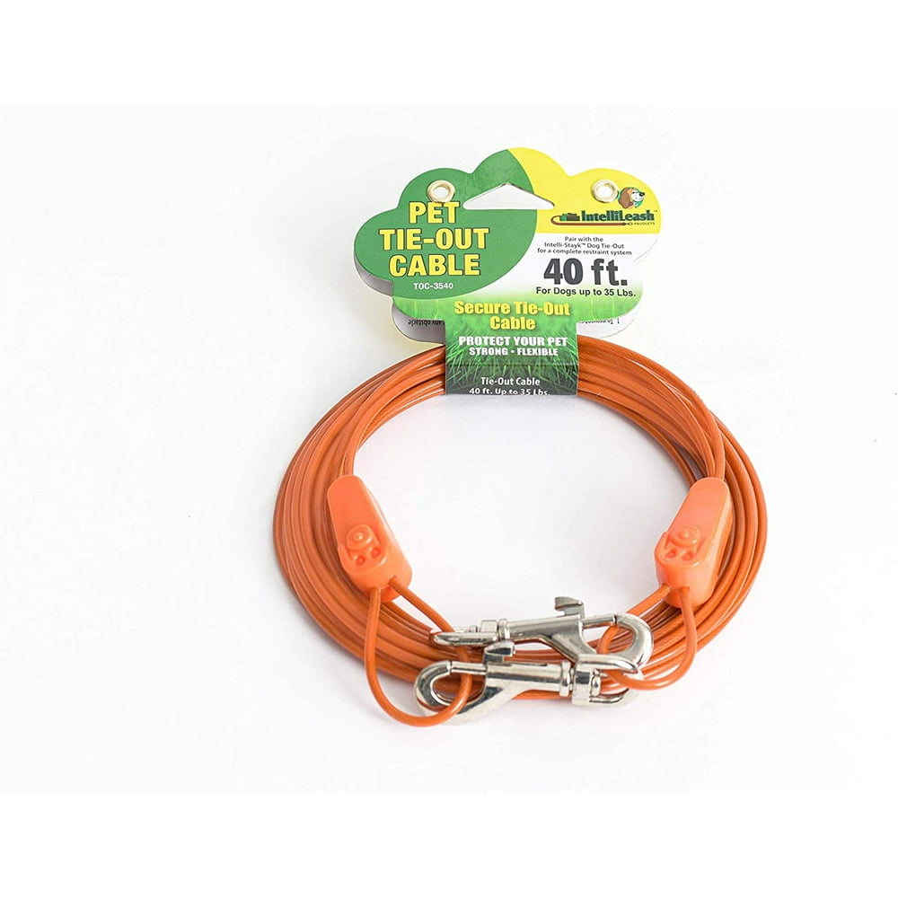 IntelliLeash Products TieOut Cable for Dogs. Multiple Sizes and Weight