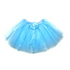 Pretend Play Dress Up Mozlly Blue 3 Layered Polka Dot Trim Flower Ballerina Tutu (Multipack of 3)
