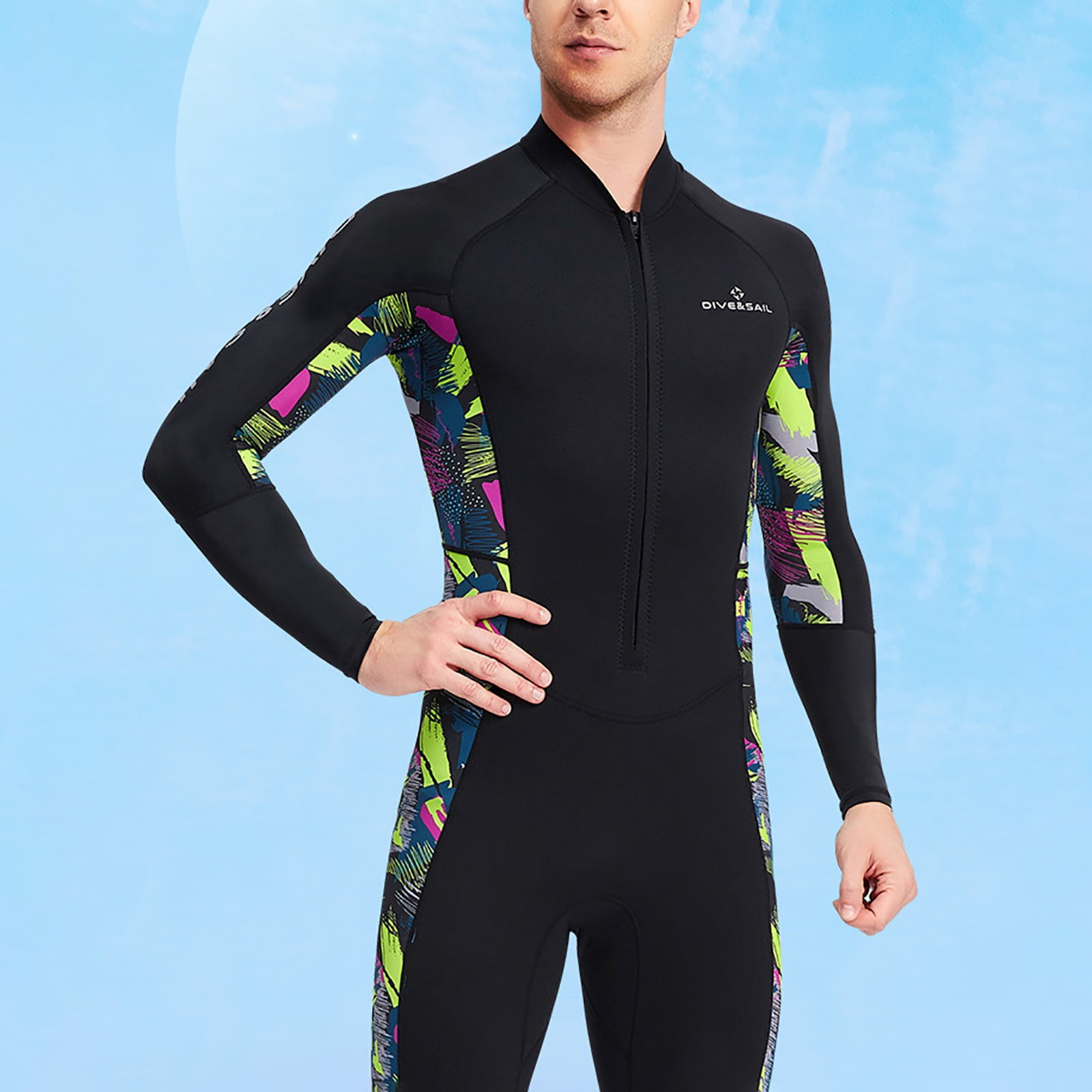 Wet Suit For Men Cold Water Swimming 1.5MM Swimwear Monokini Bodysuit Men Swim Shorts Holiday Swim Wear