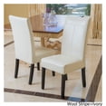 thumbnail image 1 of Pierce Ivory Faux Leather Dining Chair (Set of 2), 1 of 4
