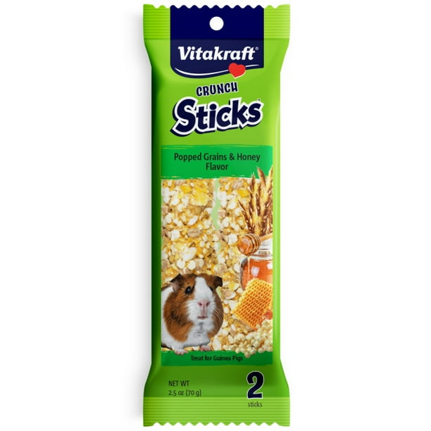 Vitakraft Crunch Sticks with Popped Grains & Honey Treat, 2 Sticks, 2.5