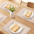 thumbnail image 2 of Unique Bargains 4pcs Cotton Blend Washable Table Mat Dark Red 15.7"x11.8", 2 of 6