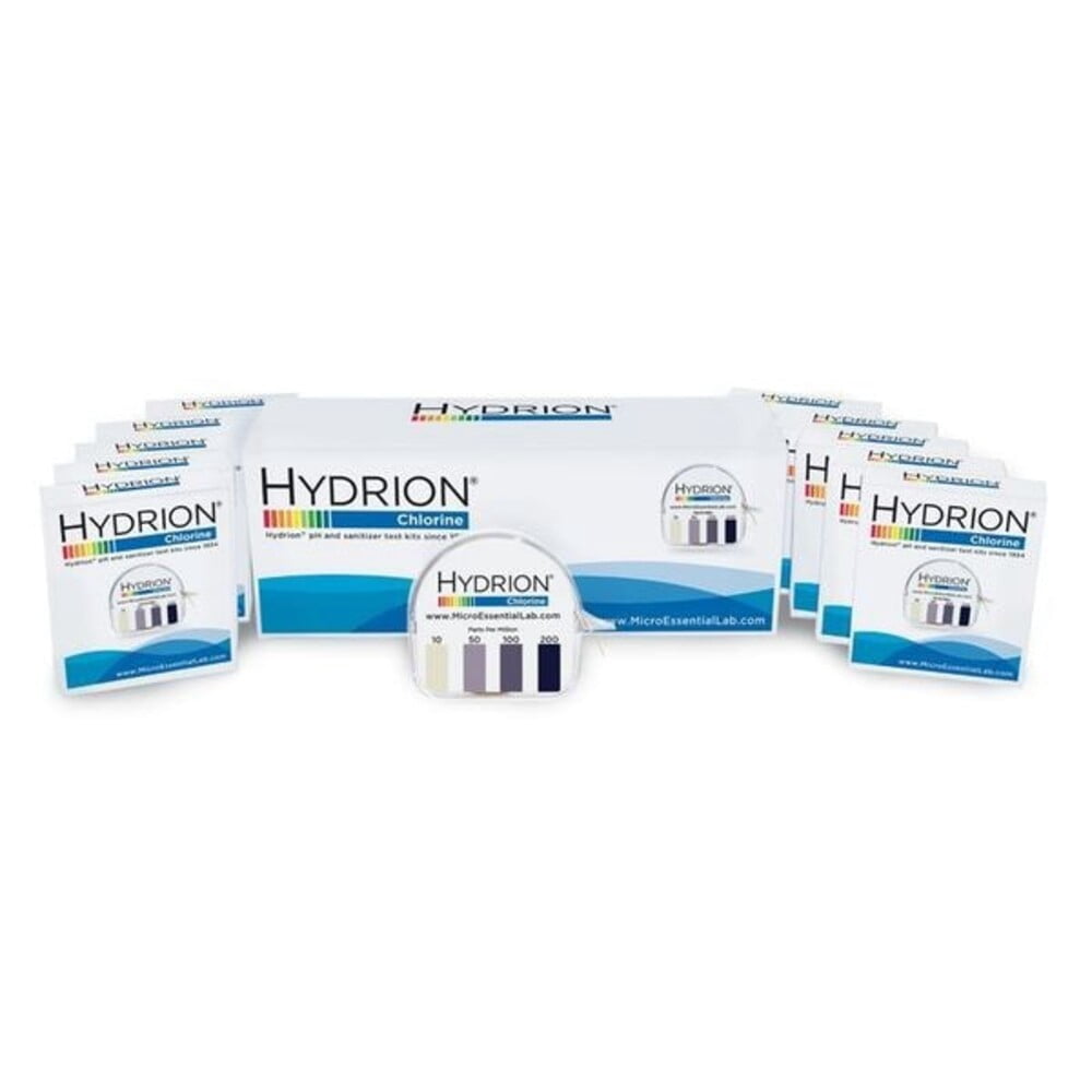 Hydrion Test,15 ft L,10 to 200 ppm Chlor,PK10 CM-240