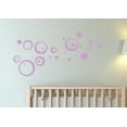 thumbnail image 6 of Wall Vinyl Sticker Decal Circles, Rings, Dots Shapes 25+pc 11in Large Home Decor, Lilac, 6 of 6
