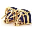 thumbnail image 2 of Galaxy Gold 14k Solid Gold 9.66ct Sapphire French Clip Earrings, 2 of 2