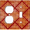 thumbnail image 4 of Metal Light Switch Plate Cover Elegant Burgundy Diamond Cross Gate Damask DAM073, 4 of 13