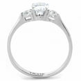 thumbnail image 2 of High polished (no plating) Stainless Steel Ring with AAA Grade CZ in Clear for Women Clear Stone Color Style TK3431 Size 5, 2 of 3