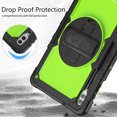 thumbnail image 7 of Case for Samsung Galaxy Tab S10 Ultra 2024/ S9 Ultra/ S8 Ultra 14.6 Inch with Screen Protector, 360 Degree Rotating Kickstand Hand Strap Shockproof Cover with Shoulder Strap, Lime PC, 7 of 7