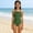 Dark Green, variant on Girls Swimsuits Halter 1 Piece Bathing Suit Quick Dry Summer Swimwear Ruched Bathing Suit for Girls 7-8 Years