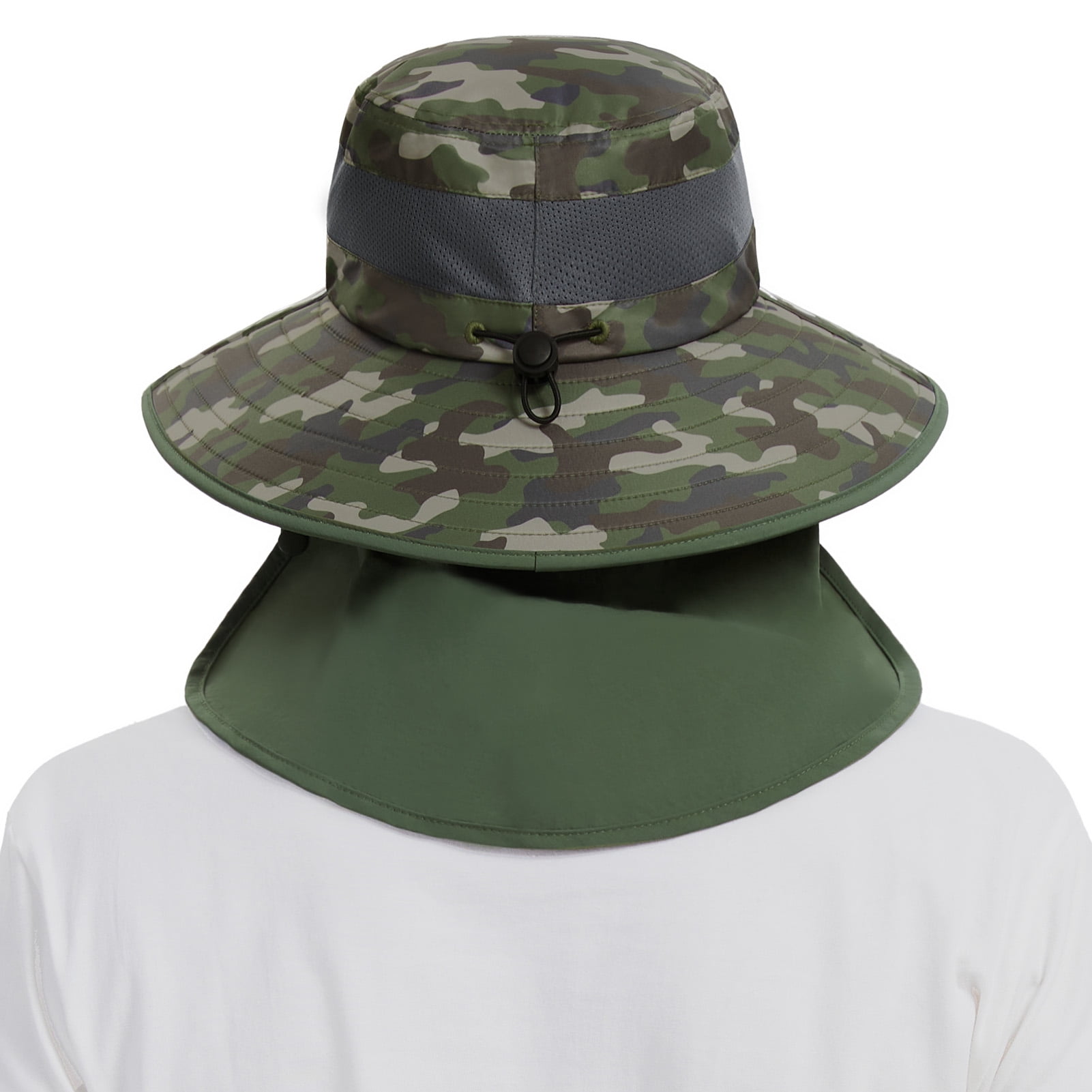Men’s UPF 50+ Sun Hat with Face Cover & Neck Flap FH09
