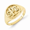 thumbnail image 1 of 925 Sterling Silver Yellow Gold-Plated Monogram Signet Ring Band Size 6.5, 1 of 3