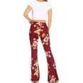 thumbnail image 3 of Women's High Waisted Print Soft Stretch Palazzo Flare Pants Pants, 3 of 6